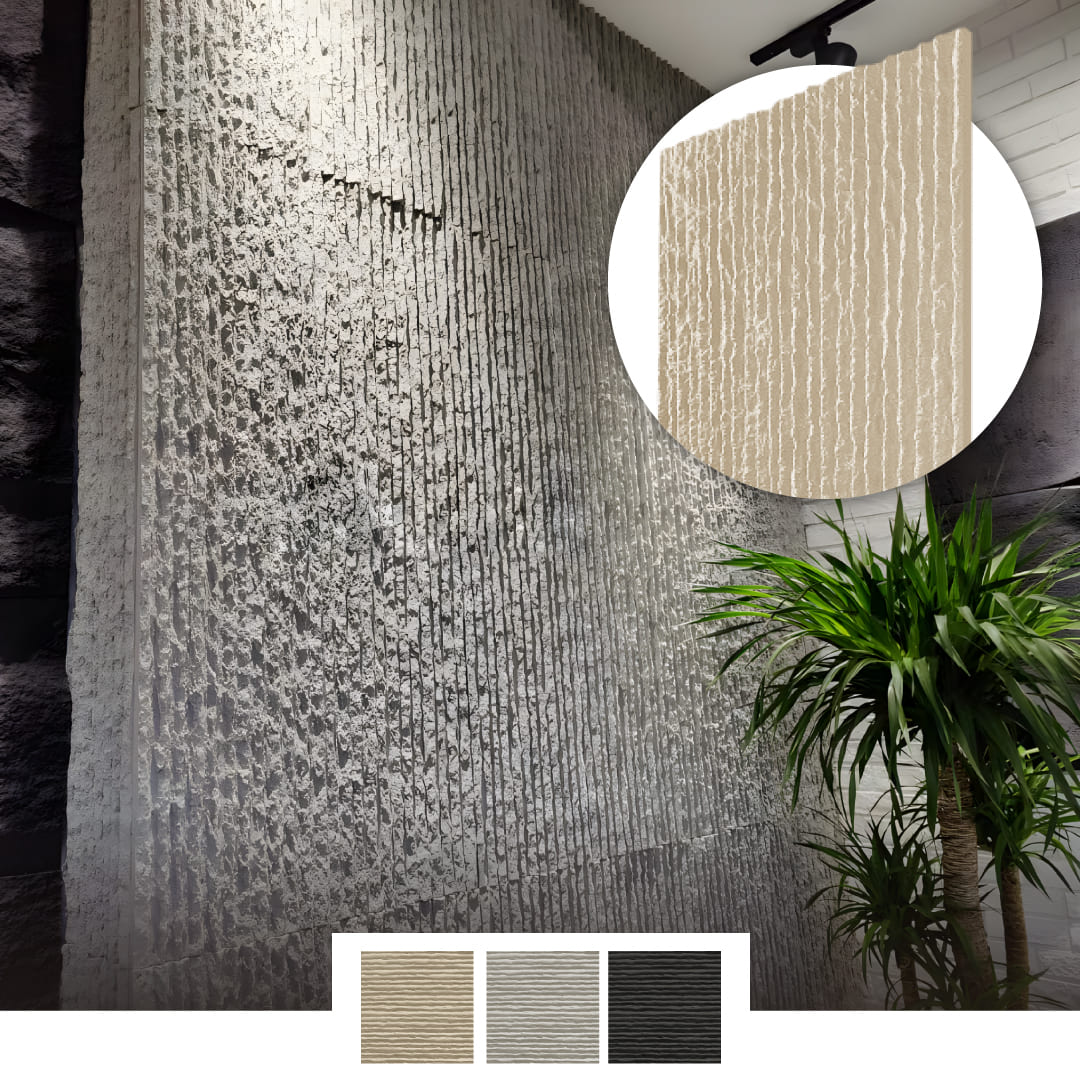 Panel PU Piedra Ranurada